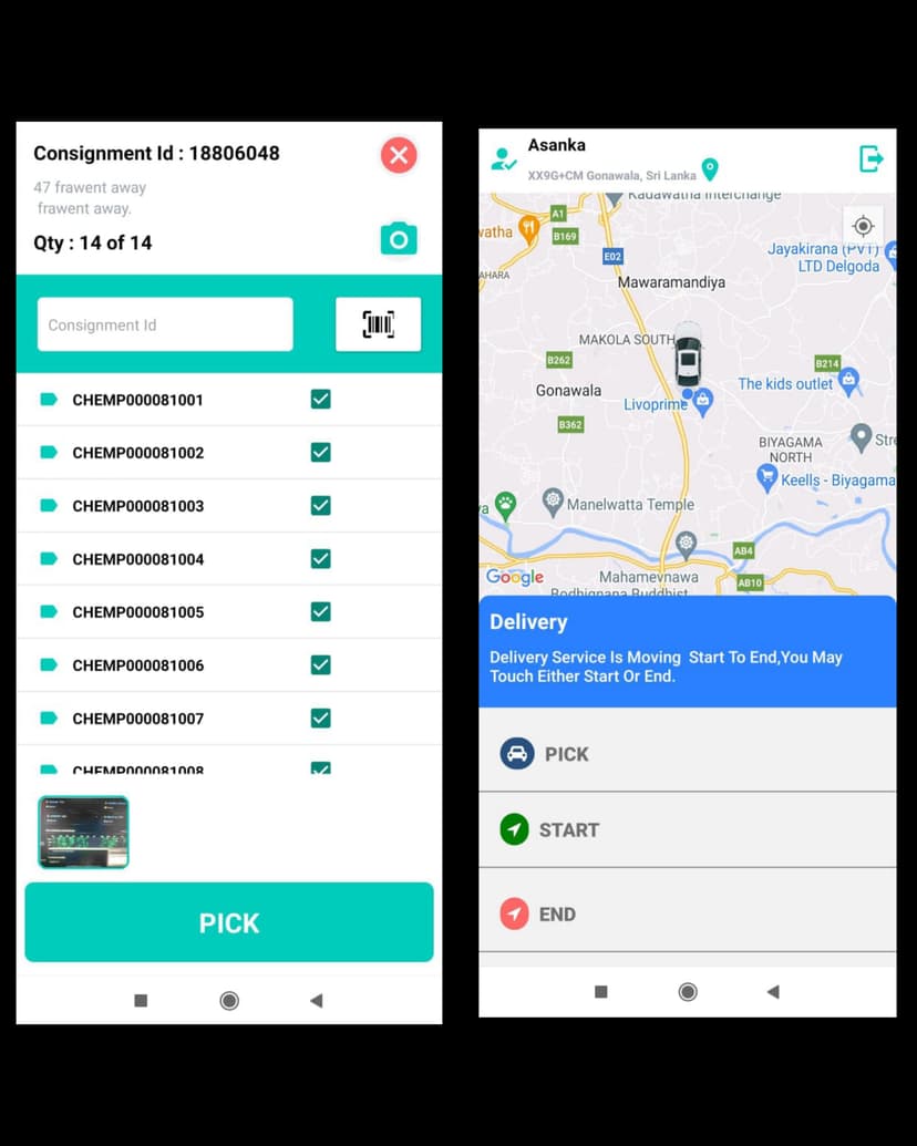 Android Delivery Tracking App